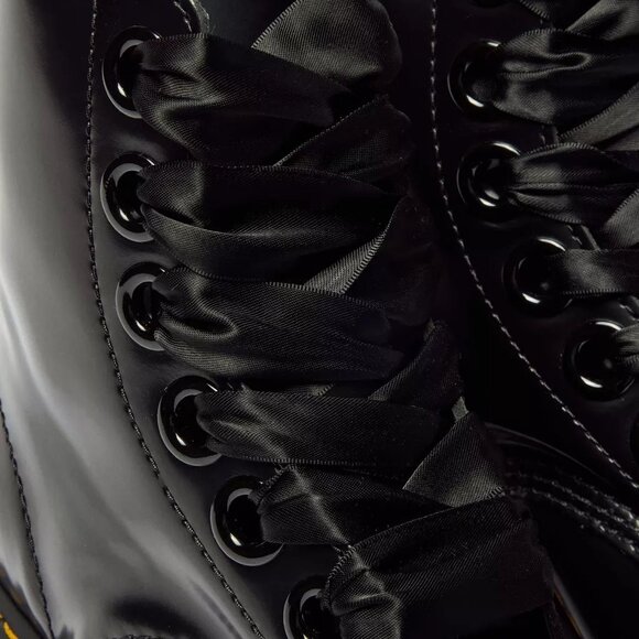 DR. MARTENS MOLLY Leather Platform Boots BLACK BUTTERO Men's Size 10 NEW - Picture 13 of 16